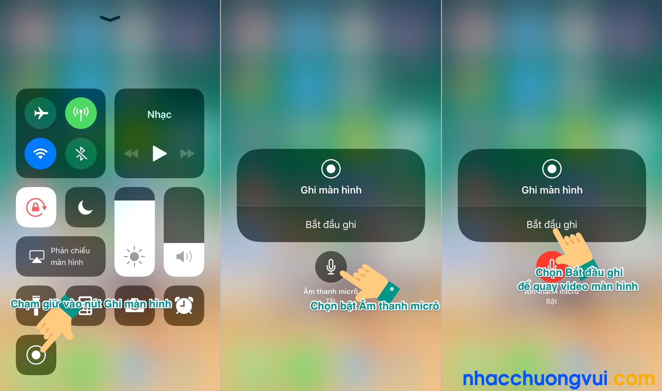 Cách quay màn hình iPhone 11 Pro Max có âm thanh 3