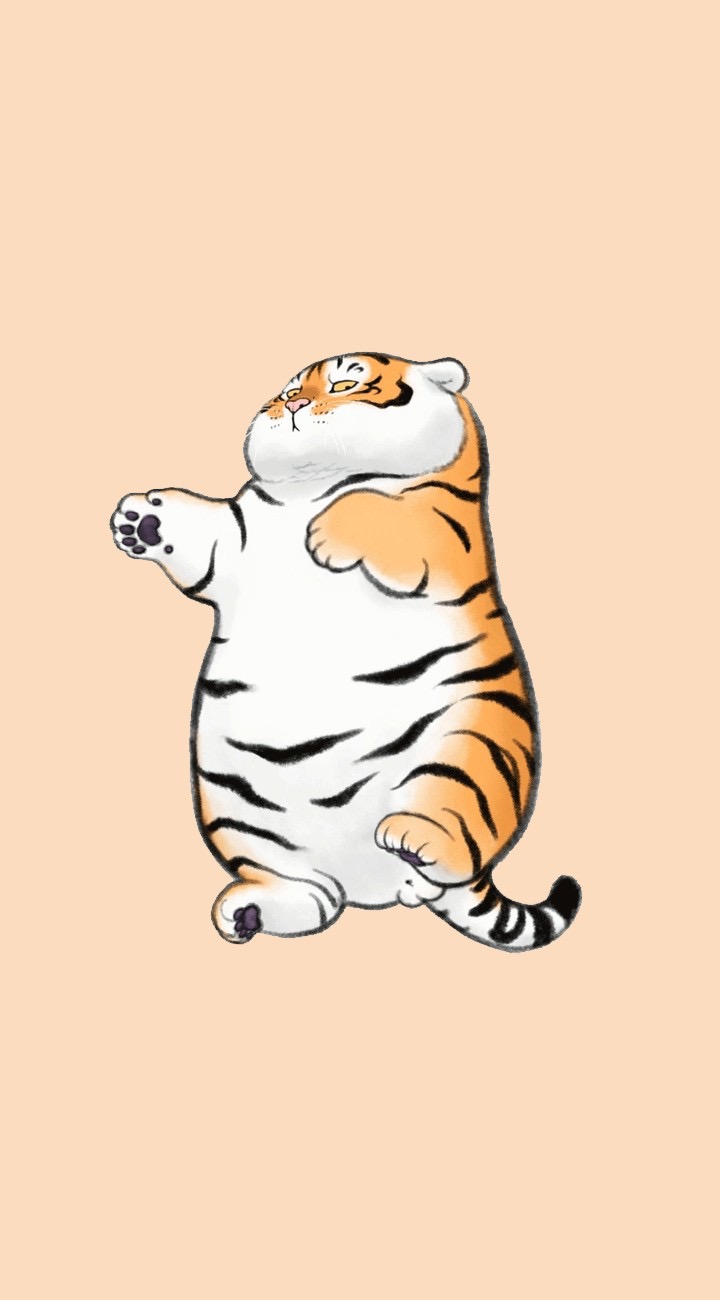 Hình nền con hổ béo dễ thương