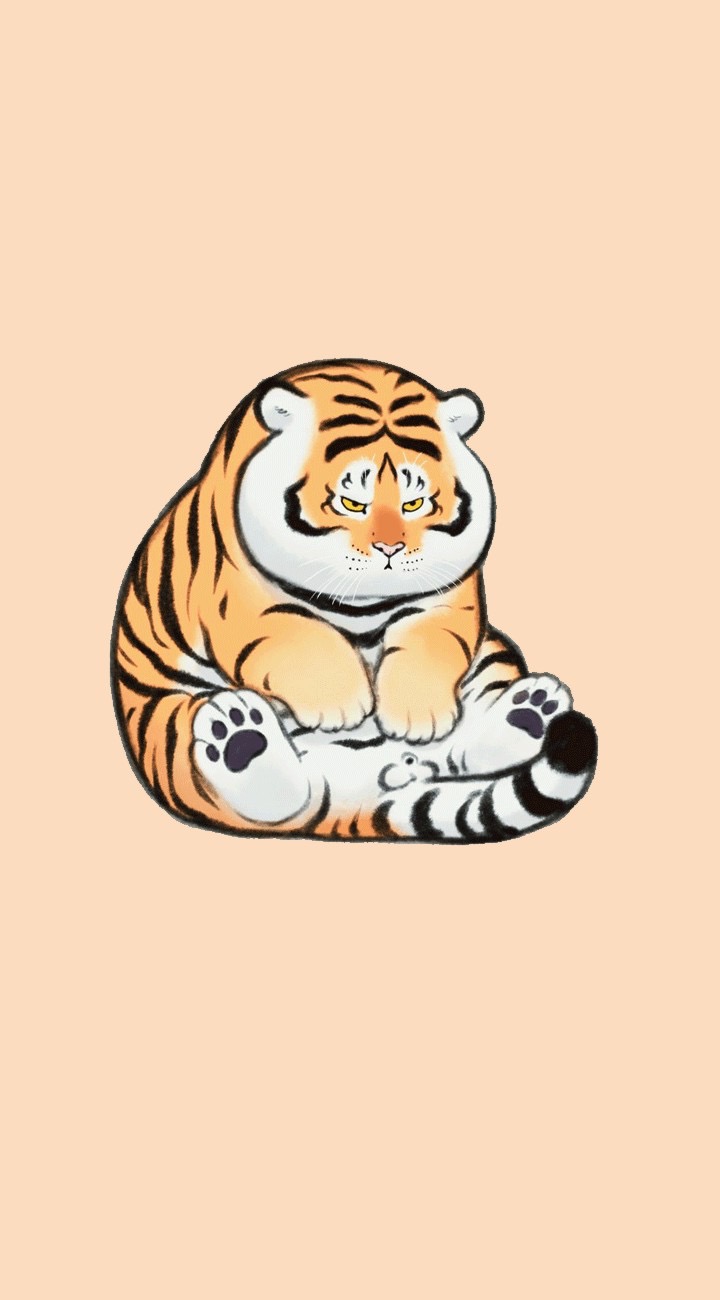 Hình nền con hổ béo mặt buồn